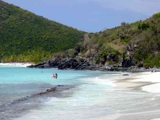 Beach from the bar to the rocks